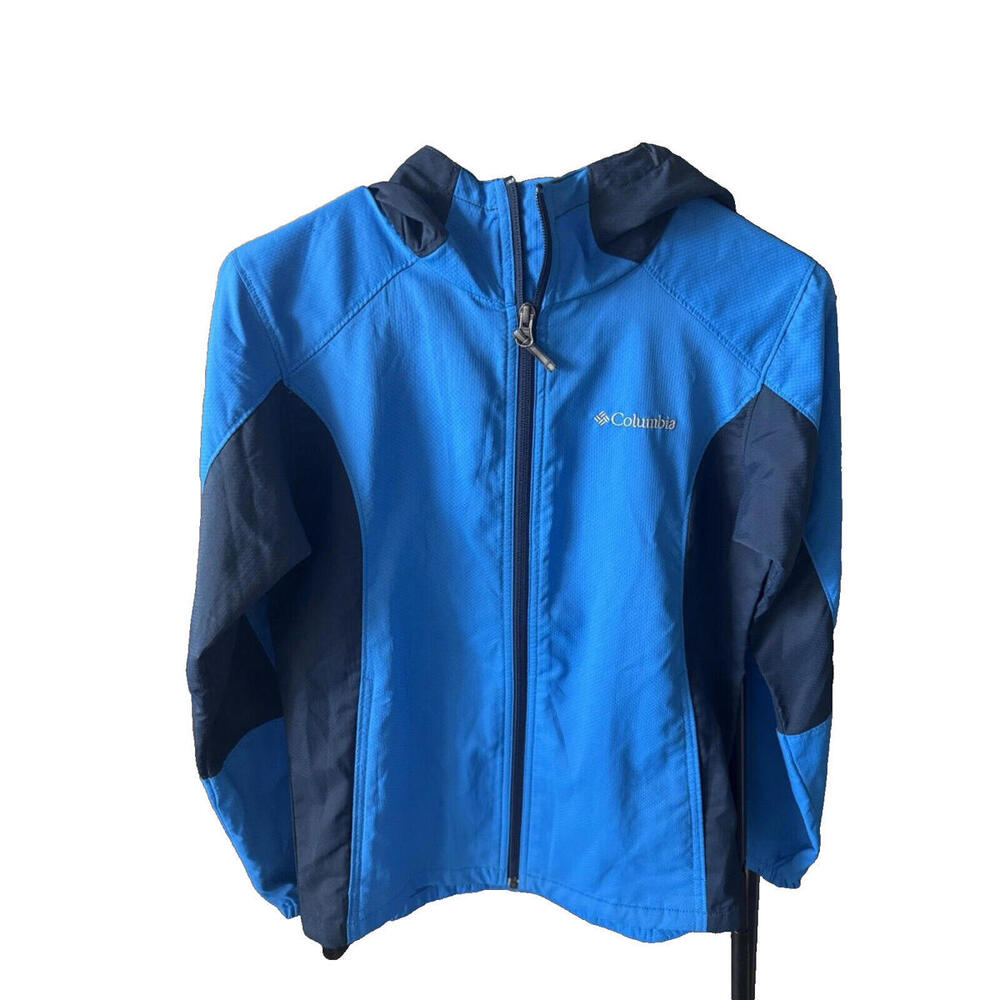 Columbia Jacket Boys Large Blue‎ Long Sleeve Full Zip Pockets Outdoors Casual